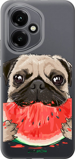 Силиконовый чехол Мопс и арбуз для Huawei Honor 400 5G - 4665u-4017 изображение 