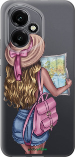 Силиконовый чехол Девушка с картой для Huawei Honor 400 5G - 4704u-4017 изображение 