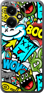 Силиконовый чехол Стикеры v4 для Huawei Honor 400 5G - 5508u-4017 изображение 