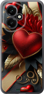 Силиконовый чехол Сердечки v2 для Huawei Honor 400 5G - 5832u-4017 изображение 