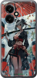 Силиконовый чехол Гейша-воин для Huawei Honor 400 5G - 6124u-4017 изображение 