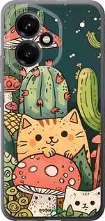 Силиконовый чехол Коты грибы для Huawei Honor 400 5G - 6321u-4017 изображение 