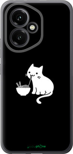 Силиконовый чехол С милым котом на черном фоне для Huawei Honor 400 5G - 6528u-4017 изображение 