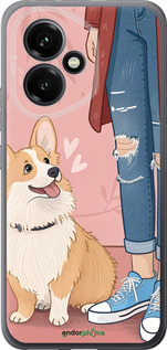 Силиконовый чехол Корги 3 для Huawei Honor 400 5G - 6707u-4017 изображение 