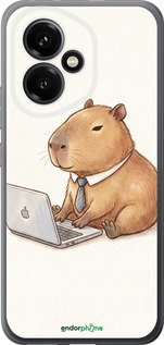 Силиконовый чехол Funny Capybara CEO Working для Huawei Honor 400 5G - 6777u-4017 изображение 