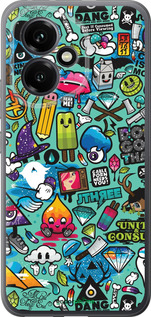 Силиконовый чехол Стикер бомбинг 1 для Huawei Honor 400 5G - 693u-4017 изображение 