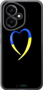 Силиконовый чехол Жёлто-голубое сердце для Huawei Honor 400 5G - 885u-4017 изображение 