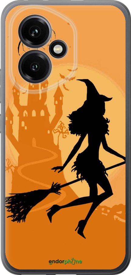 Силиконовый чехол Ведьма на метле для Huawei Honor 400 5G - 1184u-4017 изображение 