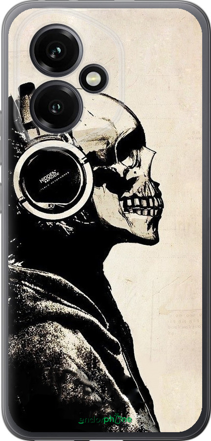 Силиконовый чехол Скелет-меломан v2 для Huawei Honor 400 5G - 1200u-4017 изображение 