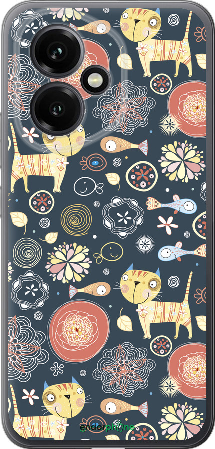 Силиконовый чехол Котята v4 для Huawei Honor 400 5G - 1224u-4017 изображение 