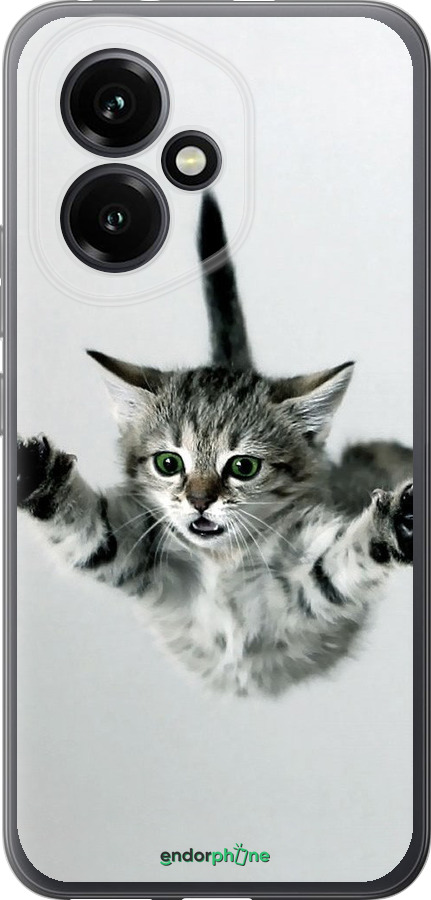 Силиконовый чехол Летящий котёнок для Huawei Honor 400 5G - 2322u-4017 изображение 