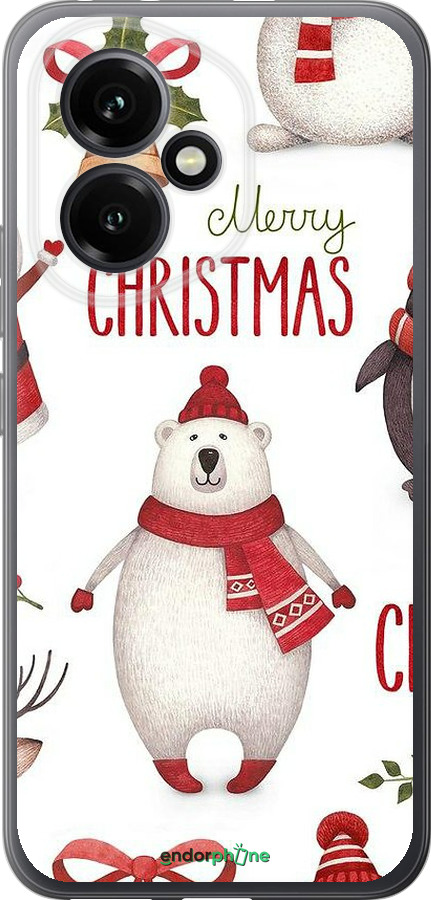 Силіконовий чехол Merry Christmas для Huawei Honor 400 5G - 4106u-4017 изображение 