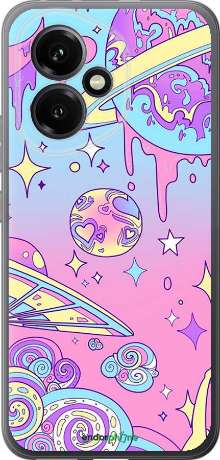 Силиконовый чехол Розовая галактика для Huawei Honor 400 5G - 4146u-4017 изображение 