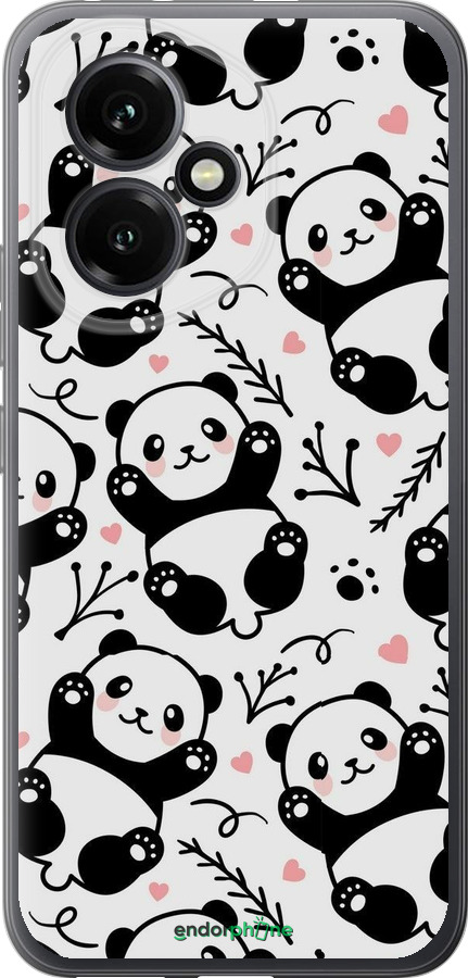 Силиконовый чехол Панды для Huawei Honor 400 5G - 4318u-4017 изображение 