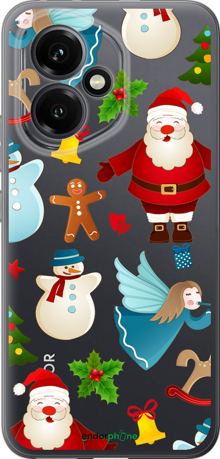 Силиконовый чехол Новогодний 1 для Huawei Honor 400 5G - 4614u-4017 изображение 