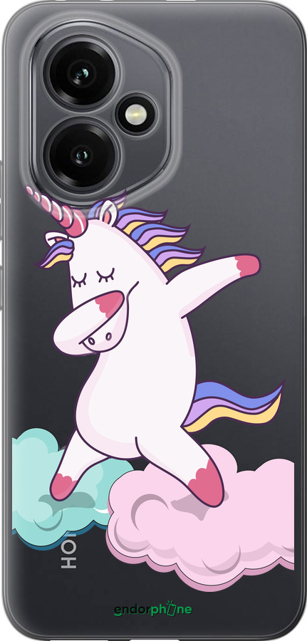Силиконовый чехол Единорог для Huawei Honor 400 5G - 4702u-4017 изображение 