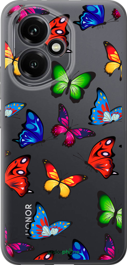 Силиконовый чехол Красочные мотыльки для Huawei Honor 400 5G - 4761u-4017 изображение 