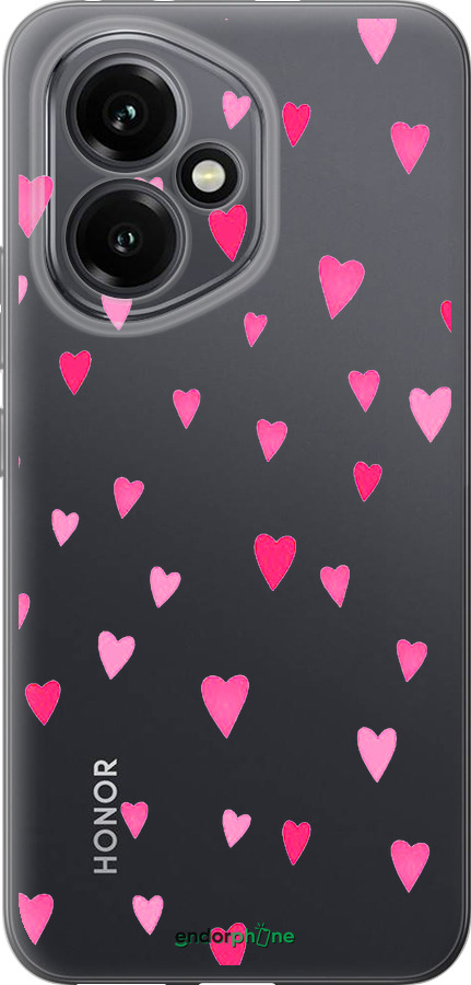Силиконовый чехол Сердечки 2 для Huawei Honor 400 5G - 4763u-4017 изображение 