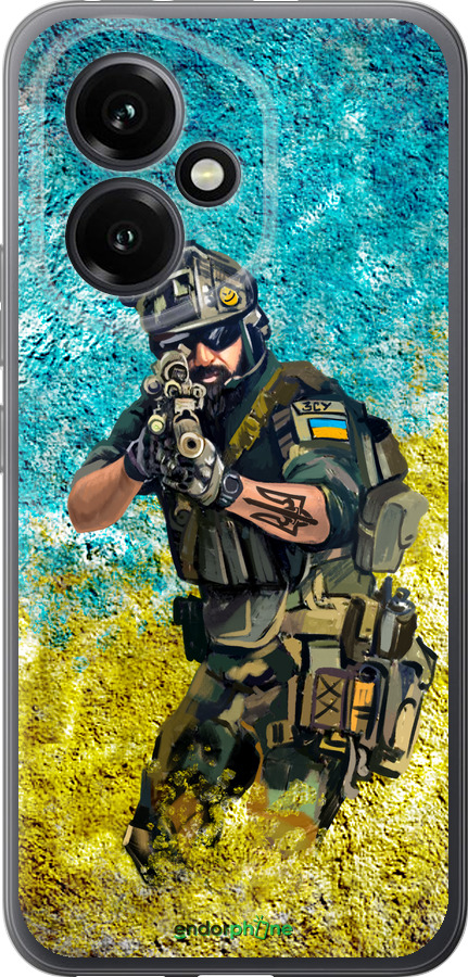 Силиконовый чехол Воин ЗСУ для Huawei Honor 400 5G - 5311u-4017 изображение 