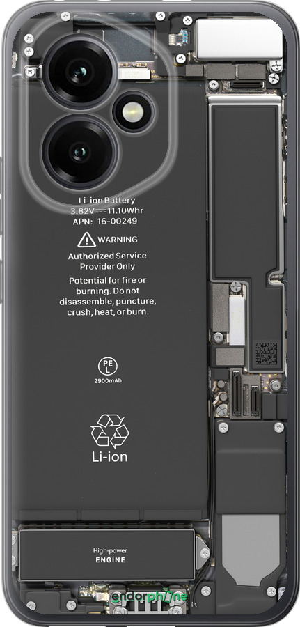 Силиконовый чехол Детали смартфона для Huawei Honor 400 5G - 5487u-4017 изображение 