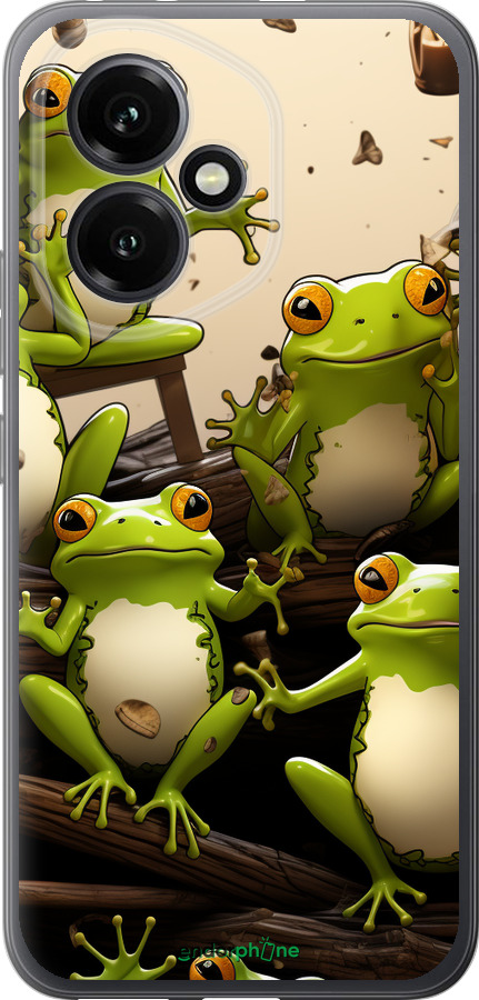 Силиконовый чехол Жабки для Huawei Honor 400 5G - 5656u-4017 изображение 