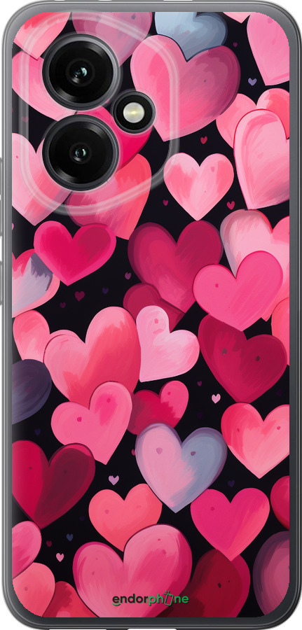 Силиконовый чехол Сердечки 4 для Huawei Honor 400 5G - 5662u-4017 изображение 