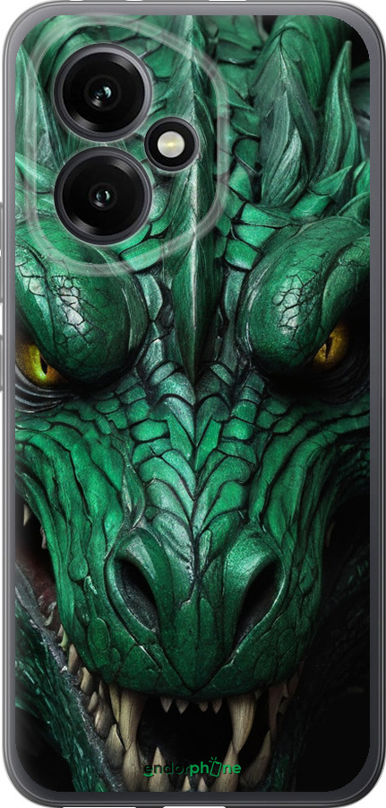 Силіконовий чехол Зелений дракон v2 для Huawei Honor 400 5G - 5817u-4017 изображение 