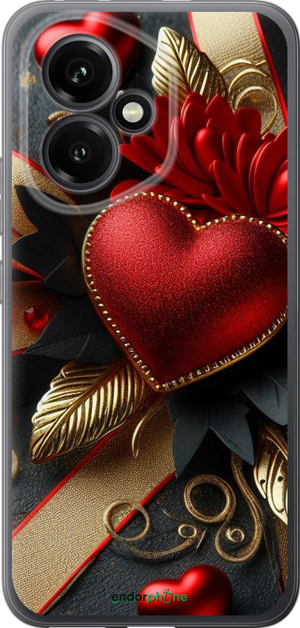 Силиконовый чехол Сердечки v2 для Huawei Honor 400 5G - 5832u-4017 изображение 