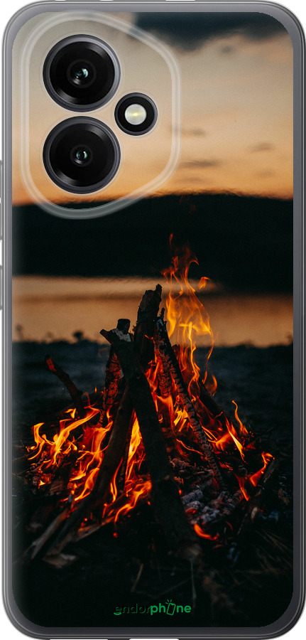 Силиконовый чехол Огонь для Huawei Honor 400 5G - 6021u-4017 изображение 