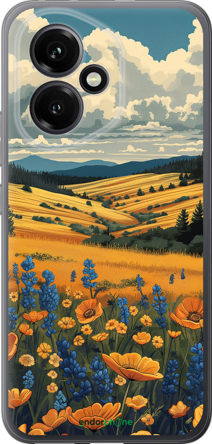 Силиконовый чехол Украинское поле для Huawei Honor 400 5G - 6082u-4017 изображение 