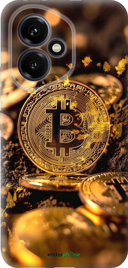 Силіконовий чехол Золота лихоманка біткойна для Huawei Honor 400 5G - 6089u-4017 изображение 