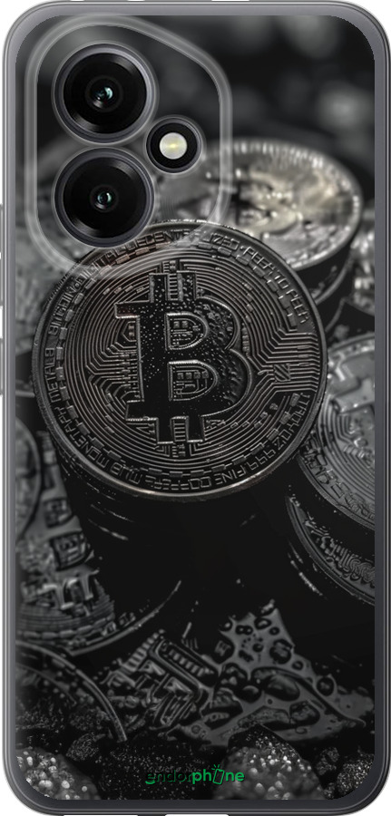 Силиконовый чехол Black Bitcoin для Huawei Honor 400 5G - 6090u-4017 изображение 