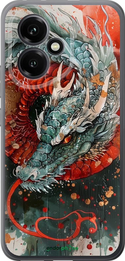 Силиконовый чехол Стихия огня для Huawei Honor 400 5G - 6101u-4017 изображение 