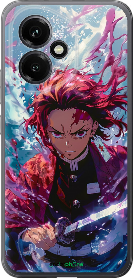 Силиконовый чехол Танджиро Камадо: Клинок рассекающий демонов для Huawei Honor 400 5G - 6111u-4017 изображение 