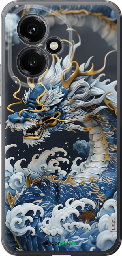 Силиконовый чехол Водяной дракон для Huawei Honor 400 5G - 6113u-4017 изображение 