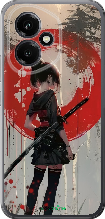 Силиконовый чехол Сумерки воина: Танец с катаной для Huawei Honor 400 5G - 6123u-4017 изображение 