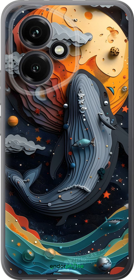 Силиконовый чехол Кит в космосе для Huawei Honor 400 5G - 6328u-4017 изображение 