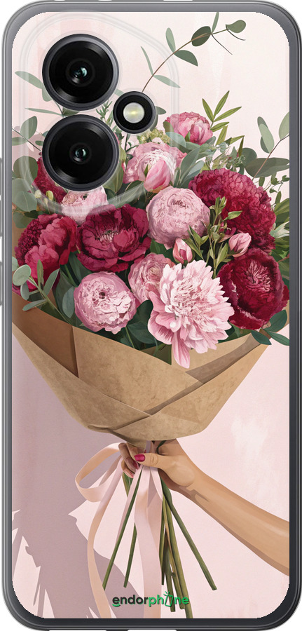 Силиконовый чехол Пионы 1 для Huawei Honor 400 5G - 6705u-4017 изображение 