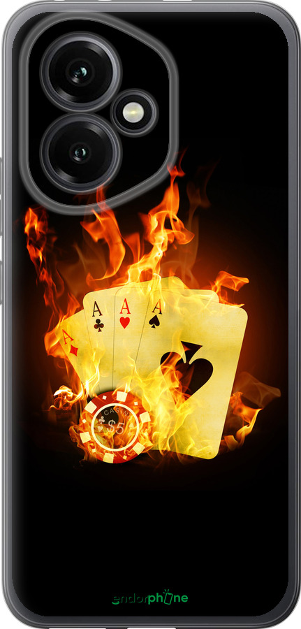 Силиконовый чехол Горящие карты для Huawei Honor 400 5G - 839u-4017 изображение 