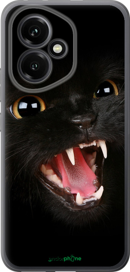 Силиконовый чехол Чёрная кошка для Huawei Honor 400 5G - 932u-4017 изображение 