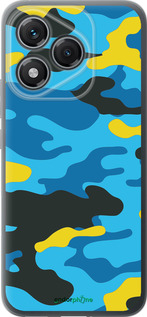 Силиконовый чехол Желто-голубой камуфляж для Huawei Honor 400 Lite 5G - 1084u-3993 изображение 