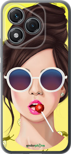 Силиконовый чехол Девушка с чупа-чупсом для Huawei Honor 400 Lite 5G - 3979u-3993 изображение 