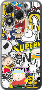 Силиконовый чехол Popular logos для Huawei Honor 400 Lite 5G - 4023u-3993 изображение 