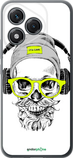 Силиконовый чехол Череп в очках и наушниках для Huawei Honor 400 Lite 5G - 4144u-3993 изображение 