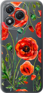 Силиконовый чехол Нарисованные маки для Huawei Honor 400 Lite 5G - 4278u-3993 изображение 