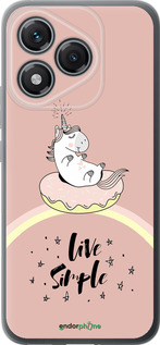 Силиконовый чехол Единорожка в пончике для Huawei Honor 400 Lite 5G - 4282u-3993 изображение 