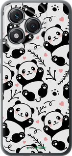 Силиконовый чехол Панды для Huawei Honor 400 Lite 5G - 4318u-3993 изображение 