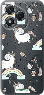 Силиконовый чехол Единорог и кофе для Huawei Honor 400 Lite 5G - 4661u-3993 изображение 