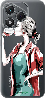 Силіконовий чехол Дівчина з келихом для Huawei Honor 400 Lite 5G - 4662u-3993 изображение 