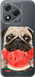 Силиконовый чехол Мопс и арбуз для Huawei Honor 400 Lite 5G - 4665u-3993 изображение 